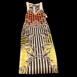 Printed bodycon sheath dress. Size S